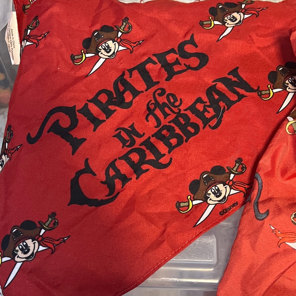 Disney Red Pirates of the Caribbean Scarf